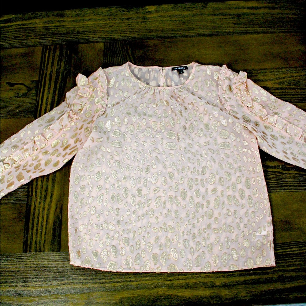 Express Ruffle Long Sleeve Blouse